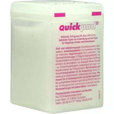 QUICKPAD Dispenser di tamponi imbevuti di alcool, 150 pz QUICKPAD Dispenser di tamponi imbevuti di alcool, 150 pz