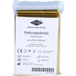 RETTUNGSDECKE KFZ 160x210 cm oro/argento, 1 pezzo