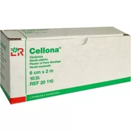 CELLONA Bende in gesso 6 cmx2 m, 10 pezzi