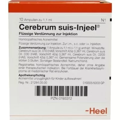 CEREBRUM SUIS Fiale Injeel, 10 pz CEREBRUM SUIS Fiale Injeel, 10 pz