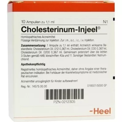 CHOLESTERINUM INJEEL Fiale, 10 pz