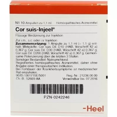 COR SUIS Fiale Injeel, 10 pz COR SUIS Fiale Injeel, 10 pz