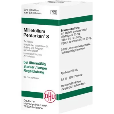 MILLEFOLIUM PENTARKAN Compresse S, 200 compresse MILLEFOLIUM PENTARKAN Compresse S, 200 compresse