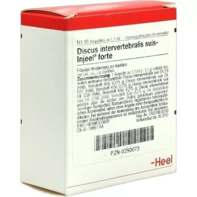 DISCUS INTERVERTEBRALIS fiale suis Injeel forte, 10 pz