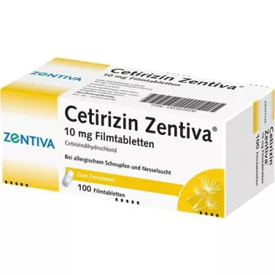 CETIRIZIN Zentiva 10 mg compresse rivestite con film, 100 compresse CETIRIZIN Zentiva 10 mg compresse rivestite con film, 100 compresse