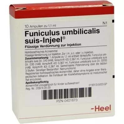 FUNICULUS UMBILICALIS fiale suis Injeel, 10 pz