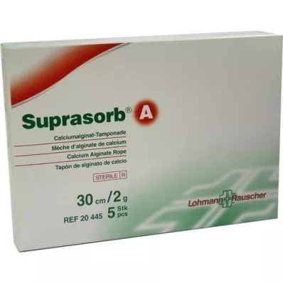 SUPRASORB A Alginato di calcio Tampone 30 cm 2 g, 5 pz