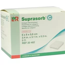 SUPRASORB Medicazione per ferite al collagene C 0,8x6x8 cm, 5 pezzi