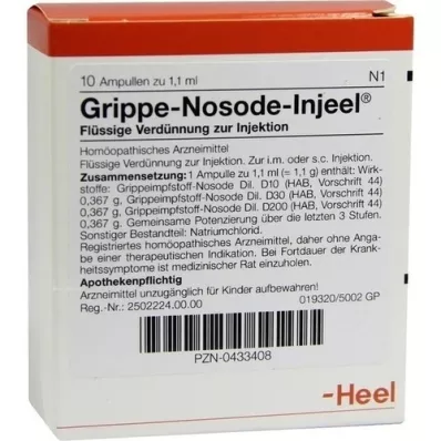 GRIPPE NOSODE Fiale Injeel, 10 pz GRIPPE NOSODE Fiale Injeel, 10 pz