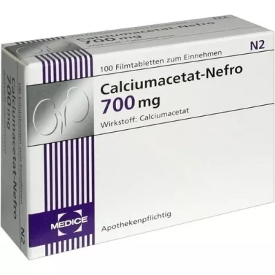 CALCIUMACETAT NEFRO Compresse rivestite con film da 700 mg, 100 pz