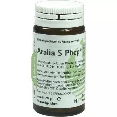 ARALIA Globuli S Phcp, 20 g ARALIA Globuli S Phcp, 20 g