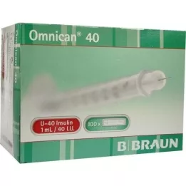 OMNICAN Siringa da insulina 1 ml U40 con canale 0,30x12 mm singola, 100x1 pz