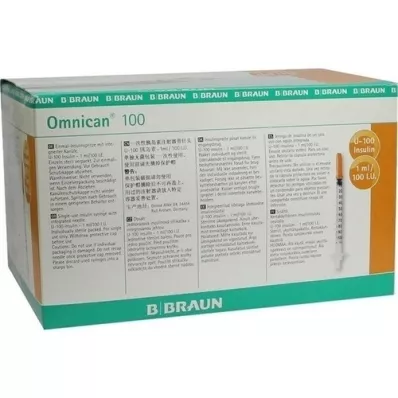OMNICAN Siringa da insulina 1 ml U100 con canale 0,30x12 mm, 100x1 pz