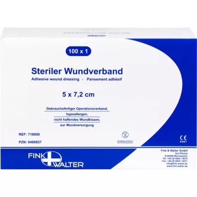 WUNDVERBAND sterile 5x7,2 cm, 100 pz WUNDVERBAND sterile 5x7,2 cm, 100 pz