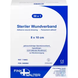 WUNDVERBAND sterile 8x10 cm, 50 pz
