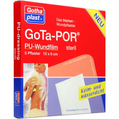 GOTA-POR PU Pellicola avvolta 10x6 cm cerotto sterile, 5 pezzi GOTA-POR PU Pellicola avvolta 10x6 cm cerotto sterile, 5 pezzi