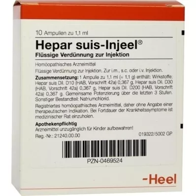 HEPAR SUIS Fiale Injeel, 10 pz HEPAR SUIS Fiale Injeel, 10 pz