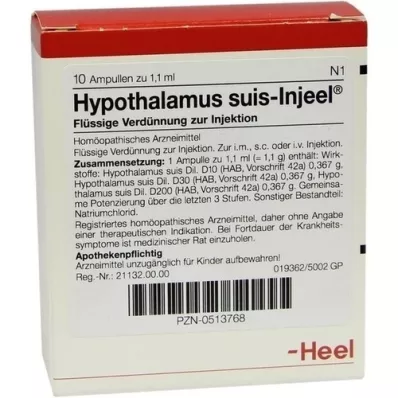 HYPOTHALAMUS fiale suis Injeel, 10 pz