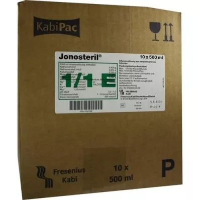 JONOSTERIL Soluzione per infusione in plastica, 10X500 ml JONOSTERIL Soluzione per infusione in plastica, 10X500 ml