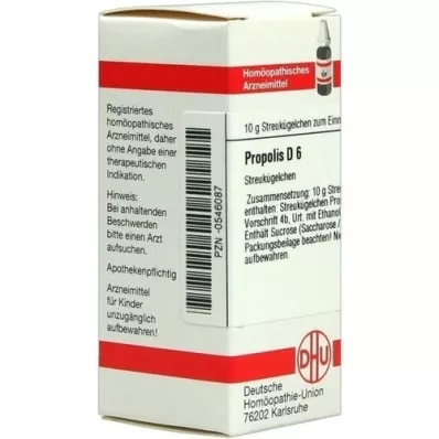 PROPOLIS D 6 globuli, 10 g PROPOLIS D 6 globuli, 10 g
