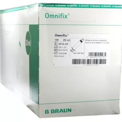 OMNIFIX Solo Spr.20 ml Luer Lock senza lattice, 100X20 ml OMNIFIX Solo Spr.20 ml Luer Lock senza lattice, 100X20 ml