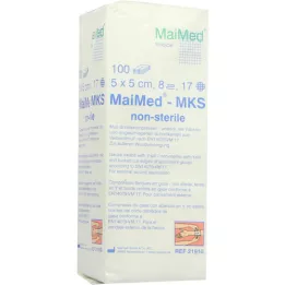 SCHLITZKOMPRESSEN 5x5 cm non sterile 8 volte, 100 pz