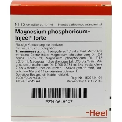MAGNESIUM PHOSPHORICUM INJEEL fiale forte, 10 pz MAGNESIUM PHOSPHORICUM INJEEL fiale forte, 10 pz
