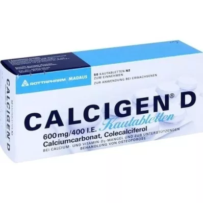 CALCIGEN D 600 mg/400 UI compresse masticabili, 50 pz
