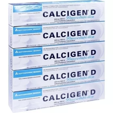 CALCIGEN D 600 mg/400 UI compresse effervescenti, 100 pz