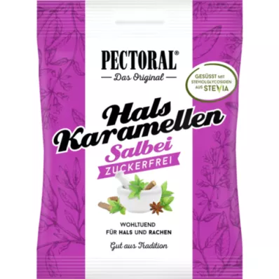 PECTORAL Caramelle alla salvia senza zucchero, 60 g