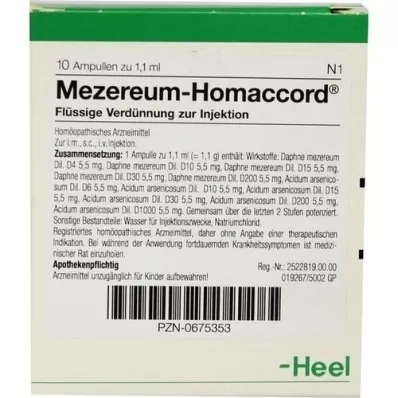 MEZEREUM HOMACCORD Fiale, 10 pz