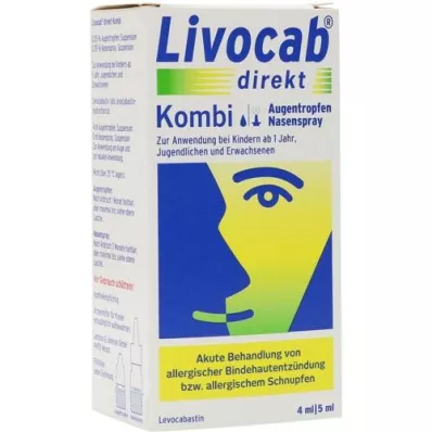 LIVOCAB combinazione diretta 4 ml collirio + 5 ml spray nasale, 1 p LIVOCAB combinazione diretta 4 ml collirio + 5 ml spray nasale, 1 p