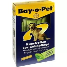 BAY O PET Dentifricio in strisce da masticare alla menta per cani di grossa taglia, 140 g