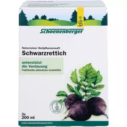 SCHWARZRETTICH Succhi di piante officinali Schoenenberger, 3X200 ml