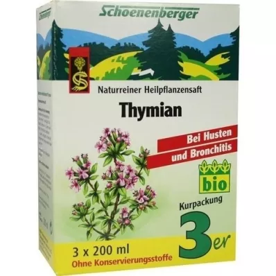 THYMIAN SAFT Succhi di piante officinali Schoenenberger, 3X200 ml THYMIAN SAFT Succhi di piante officinali Schoenenberger, 3X200 ml