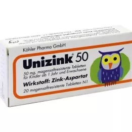 UNIZINK 50 compresse gastroresistenti, 20 pz