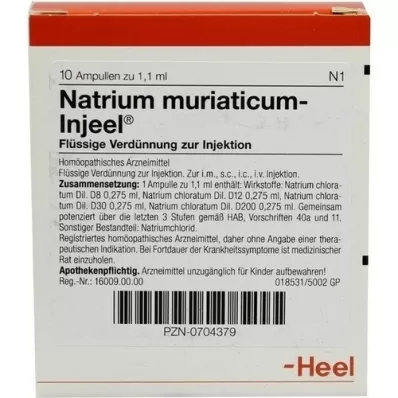 NATRIUM MURIATICUM INJEEL Fiale, 10 pz NATRIUM MURIATICUM INJEEL Fiale, 10 pz