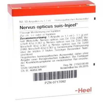 NERVUS OPTICUS fiale suis Injeel, 10 pz NERVUS OPTICUS fiale suis Injeel, 10 pz