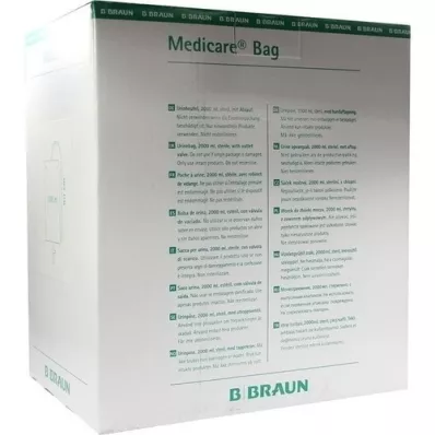 MEDICARE Sacco da letto sterile 2 l con tubo di scarico da 90 cm, 10 pz