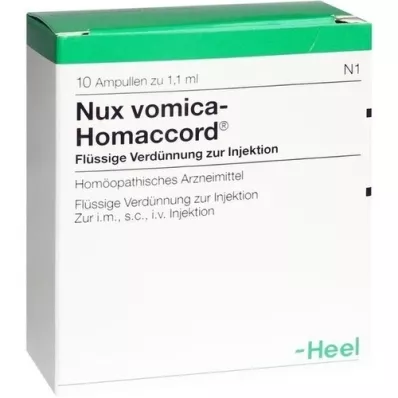NUX VOMICA HOMACCORD Fiale, 10 pz NUX VOMICA HOMACCORD Fiale, 10 pz