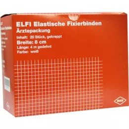 DRACOELFI benda elastica di fissaggio 8 cmx4 m crespata, 20 pezzi