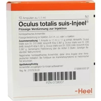 OCULUS totalis suis Injeel fiale, 10 pz OCULUS totalis suis Injeel fiale, 10 pz