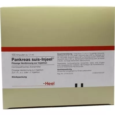 PANKREAS SUIS Fiale Injeel, 100 pz PANKREAS SUIS Fiale Injeel, 100 pz