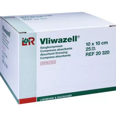 VLIWAZELL Compresse aspiranti sterili 10x10 cm, 25 pezzi VLIWAZELL Compresse aspiranti sterili 10x10 cm, 25 pezzi