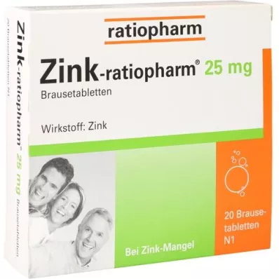 ZINK-RATIOPHARM Compresse effervescenti da 25 mg, 20 pz