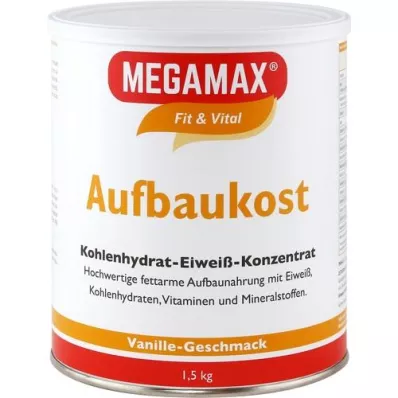 MEGAMAX Polvere nutrizionale di vaniglia, 1,5 kg MEGAMAX Polvere nutrizionale di vaniglia, 1,5 kg