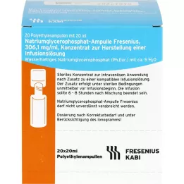 NATRIUMGLYCEROPHOSPHAT Fiala soluzione per infusione concentrata, 20X20 ml