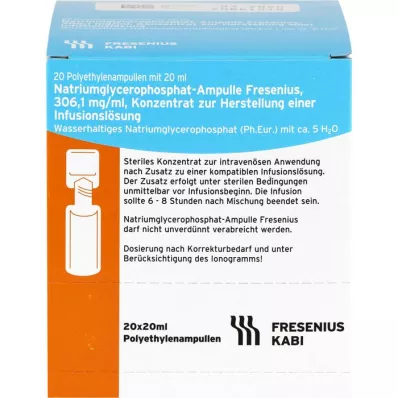 NATRIUMGLYCEROPHOSPHAT Fiala soluzione per infusione concentrata, 20X20 ml