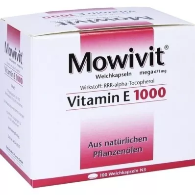 MOWIVIT Vitamina E 1000 capsule, 100 pezzi MOWIVIT Vitamina E 1000 capsule, 100 pezzi