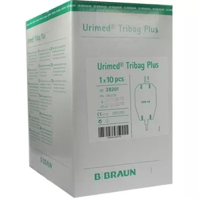 URIMED Sacca urina Tribag Plus 500ml con ansa 2cm, 10 pz URIMED Sacca urina Tribag Plus 500ml con ansa 2cm, 10 pz